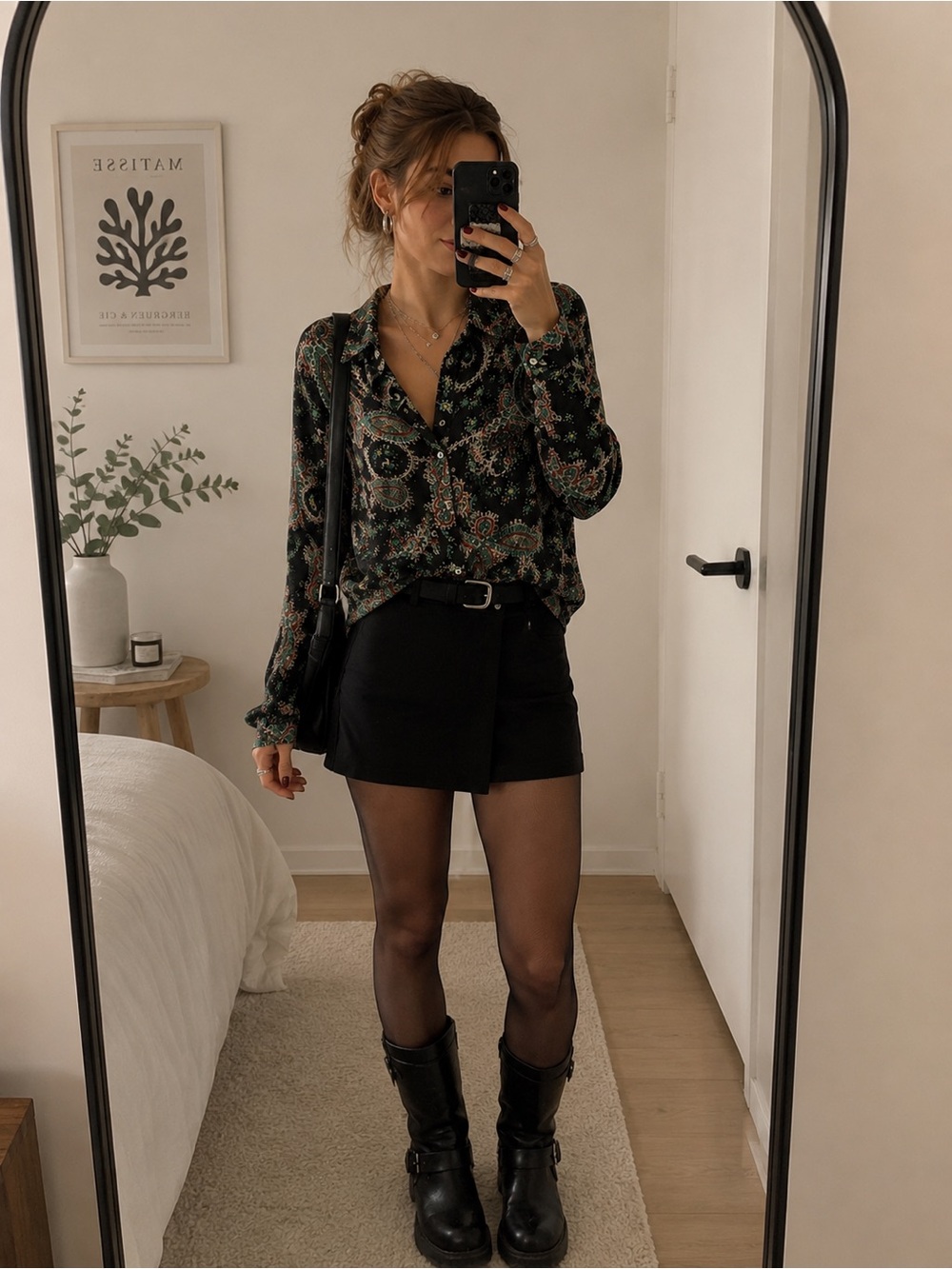 Paisley Button-Down Shirt Sheer